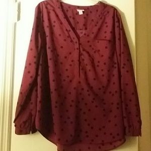 Womens Polka Dot Top
